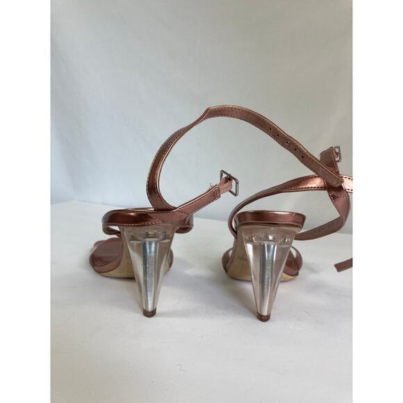 Marc Fisher Breta Clear Strap Cone Heel Sandal Size 6 - Picture 4 of 6